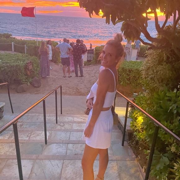 Small white Susana Monaco 2-piece short and top set - Picture 4 of 6